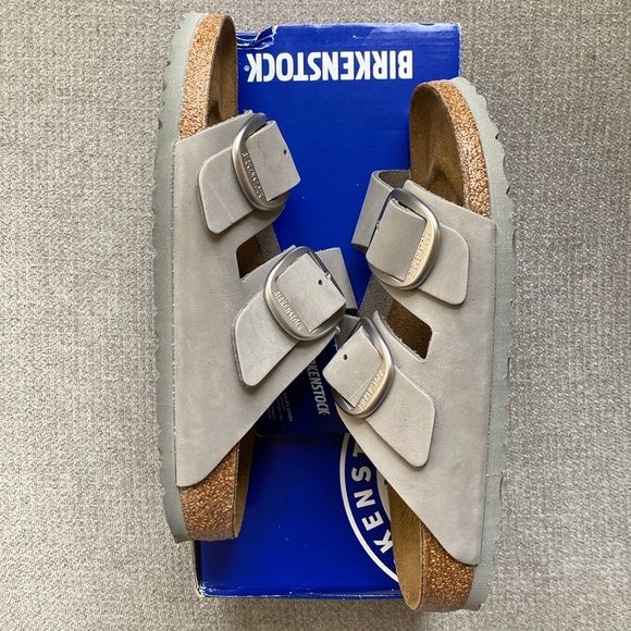 New! Birkenstock Women Arizona Big Buckle Slide Sandal DOVE GRAY, Size 8-8.5US - Picture 13 of 16